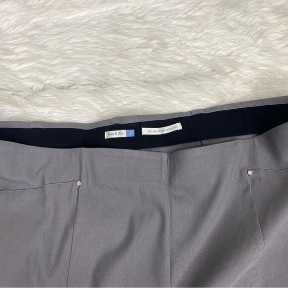 Yarn & Sea Women’s Gray Contemporary Stretch Straight Leg Preppy Pants 3X/W48 - Picture 8 of 10